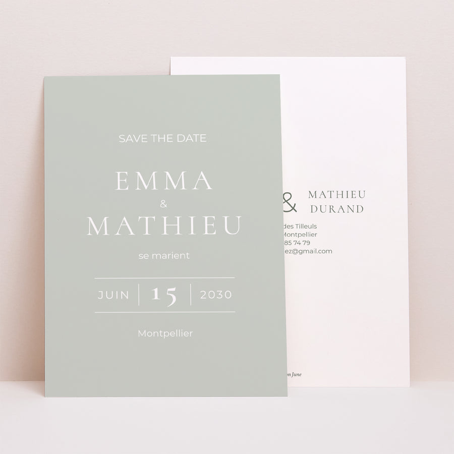 Save the date Mariage Portrait Classico photo