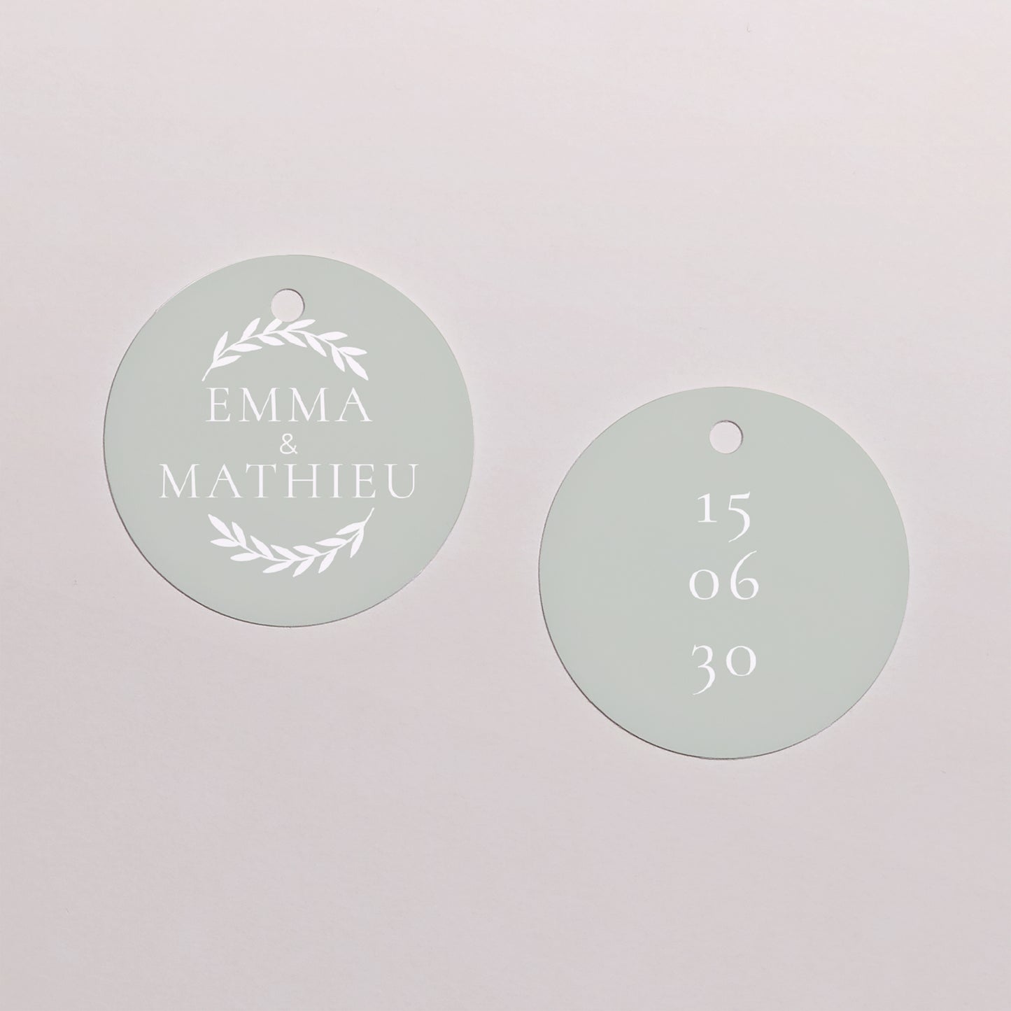 Etiquette perforée Mariage Ronde Classico photo N° 1