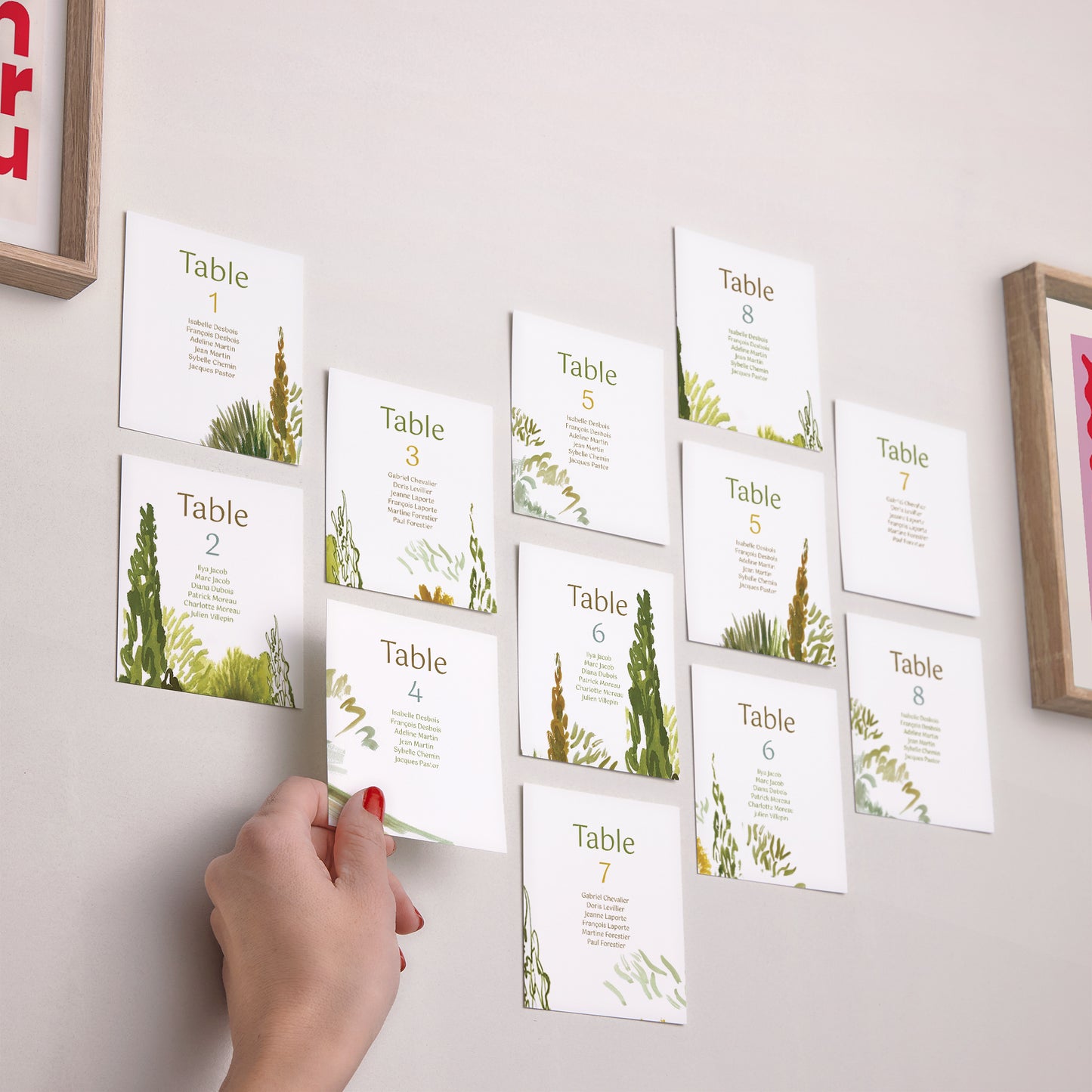 Plan de table Mariage Lot de 12 En chemin photo N° 2