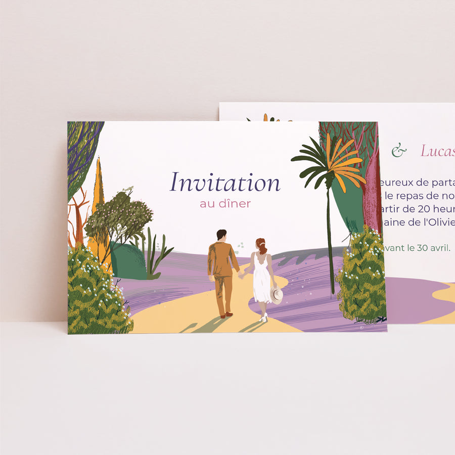 Invitations Mariage Paysage Flâneurs photo