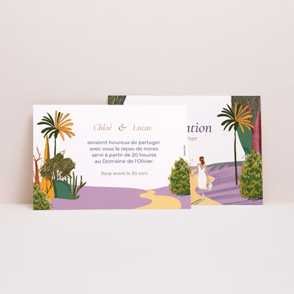 Invitations Mariage Paysage Flâneurs photo N° 2