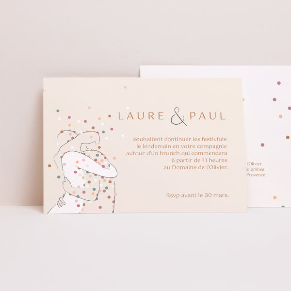 Invitations Mariage Paysage Enlacés photo