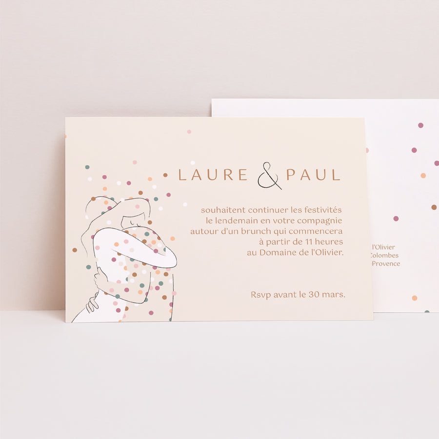 Invitations Mariage Paysage Enlacés photo