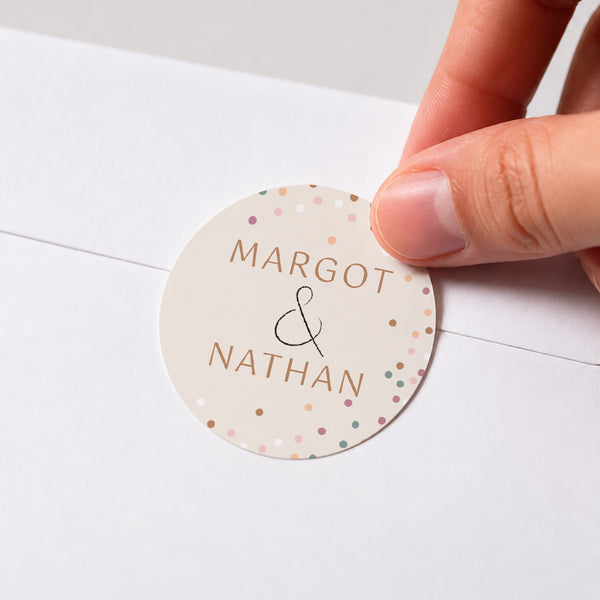 Sticker Mariage Rond Enlacés photo