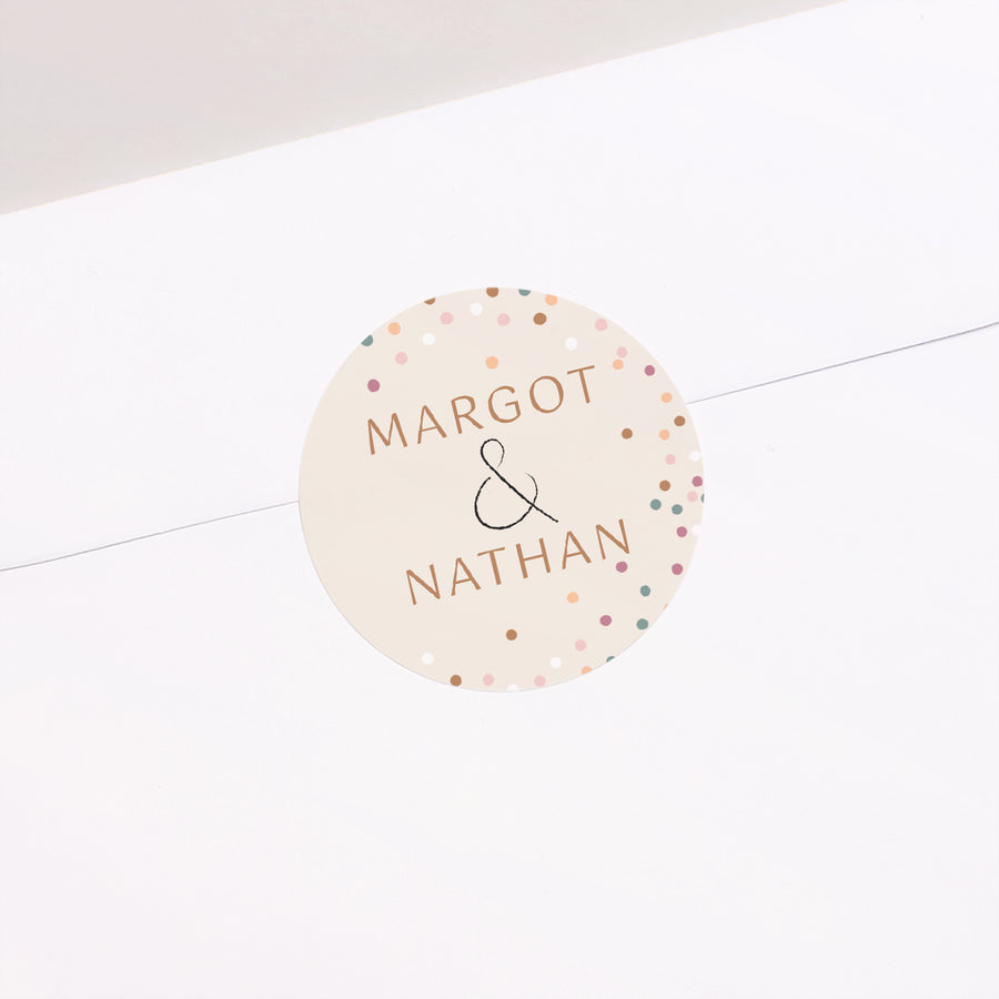Sticker Mariage Rond Enlacés photo