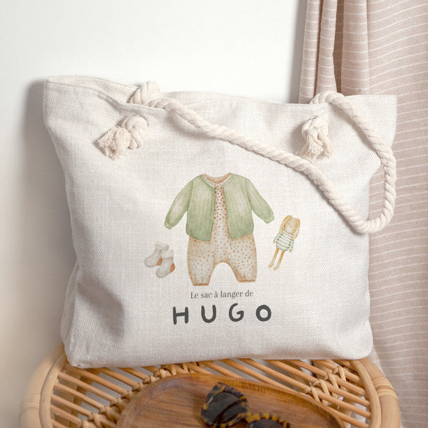 Sac cabas Naissance Anse en corde Mon nouveau monde photo