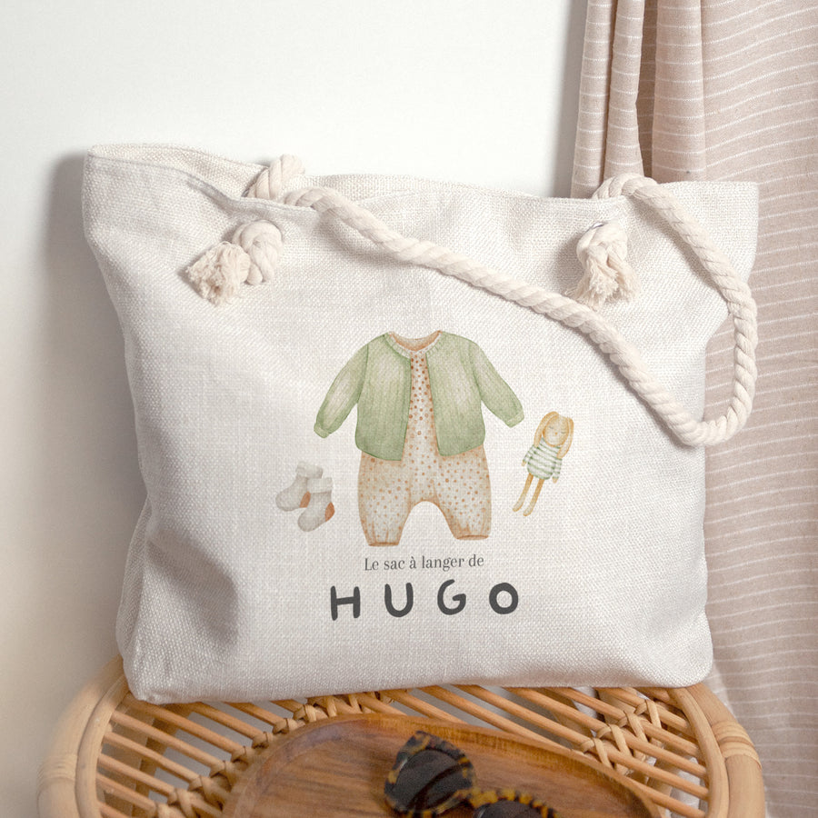 Sac cabas Naissance Anse en corde Mon nouveau monde photo