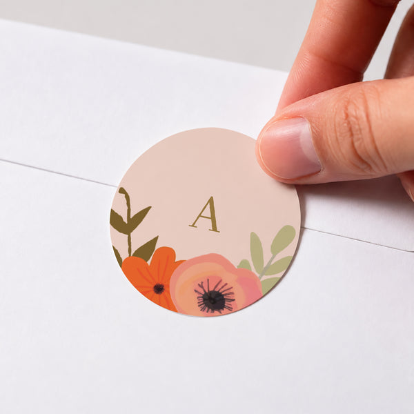Sticker Naissance Rond Farandole de Fleurs II photo