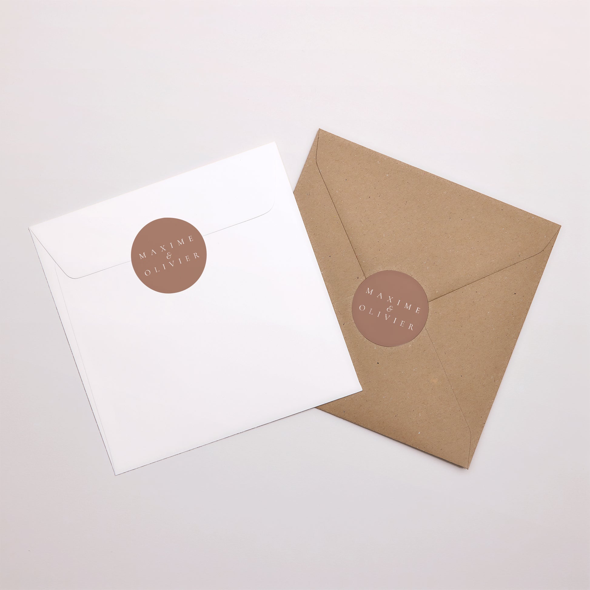 Sticker Mariage Rond Mocha Mousse photo N° 4