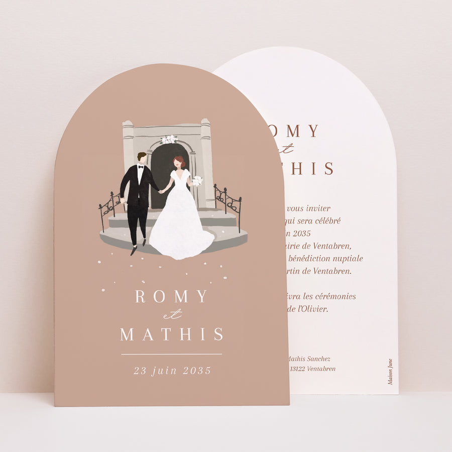 Faire-part Mariage Arche Ils se sont dit oui photo
