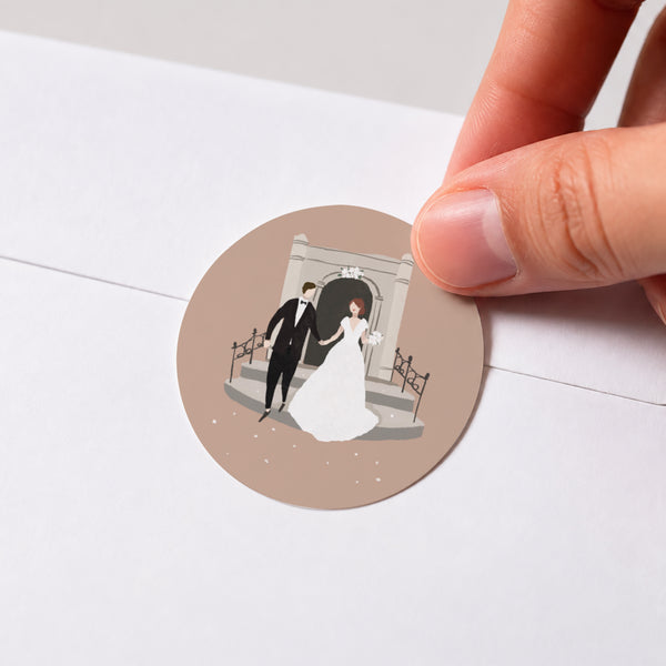 Sticker Mariage Rond Ils se sont dit oui photo