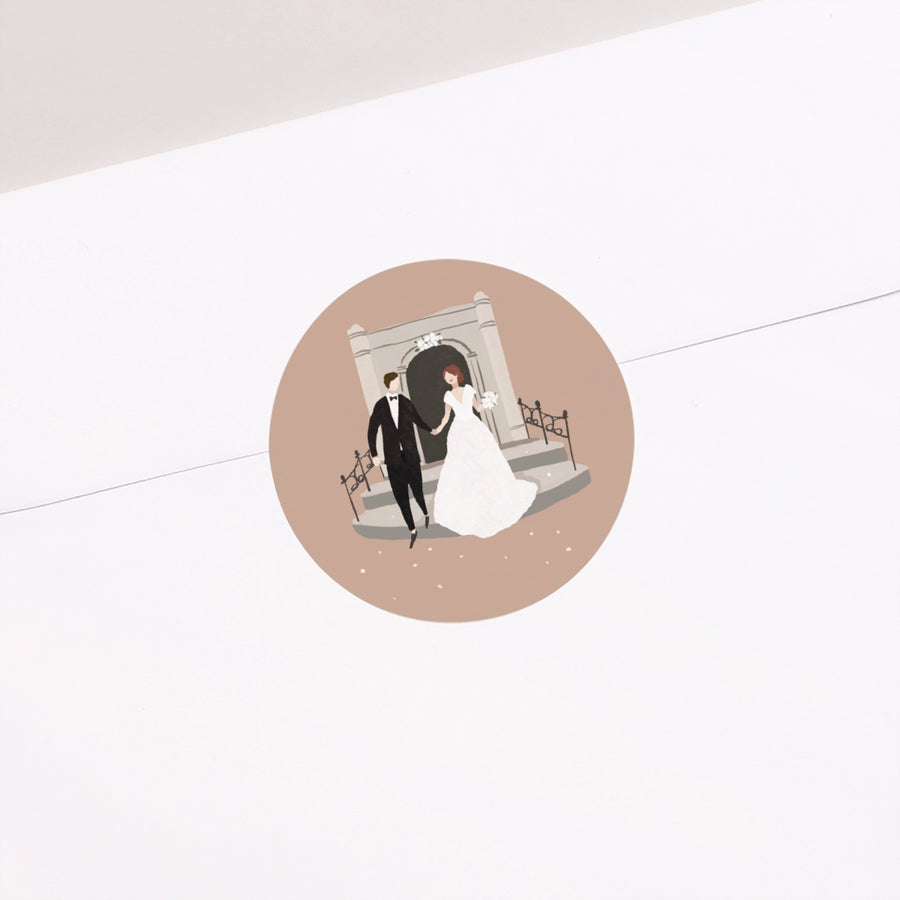 Sticker Mariage Rond Ils se sont dit oui photo