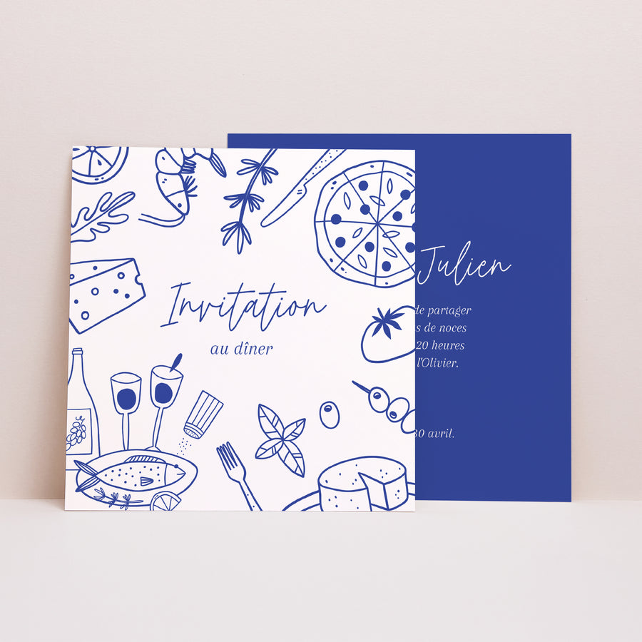 Invitations Mariage Carré Festivités gourmandes photo