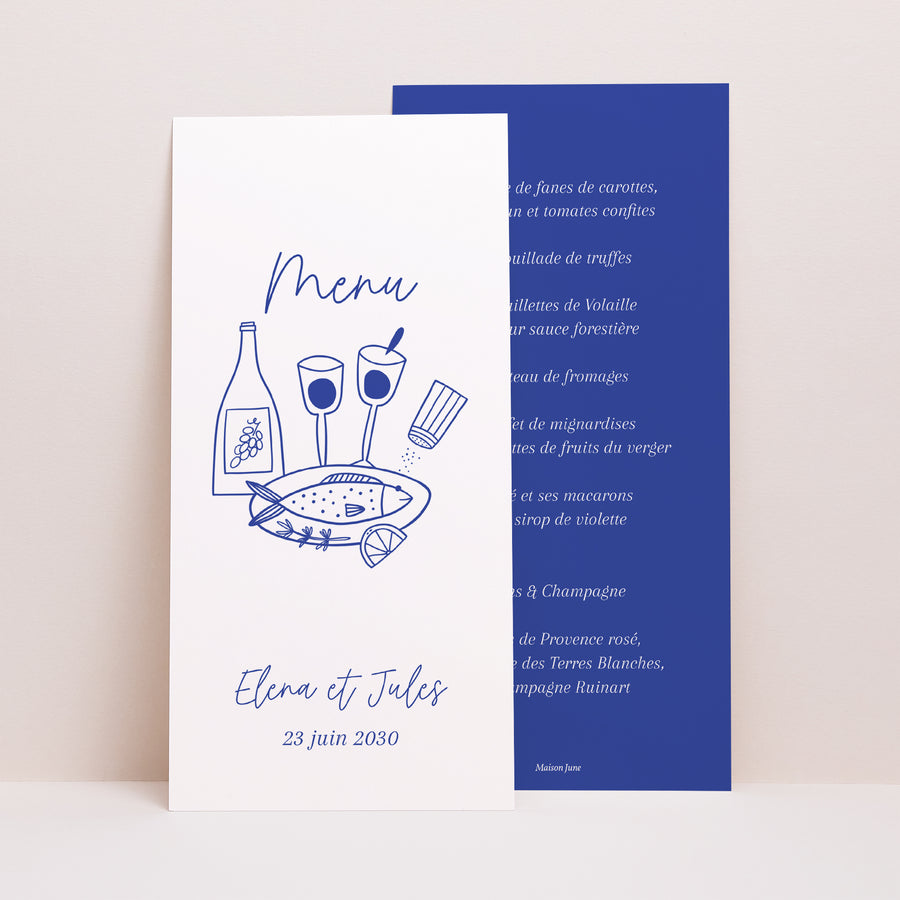 Menu Mariage Panoramique portrait Festivités gourmandes photo