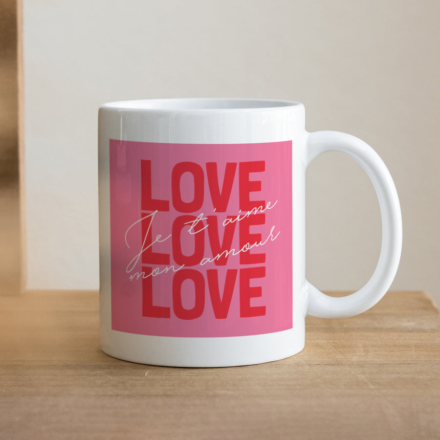 Mug Objets Blanc Love Love Love photo