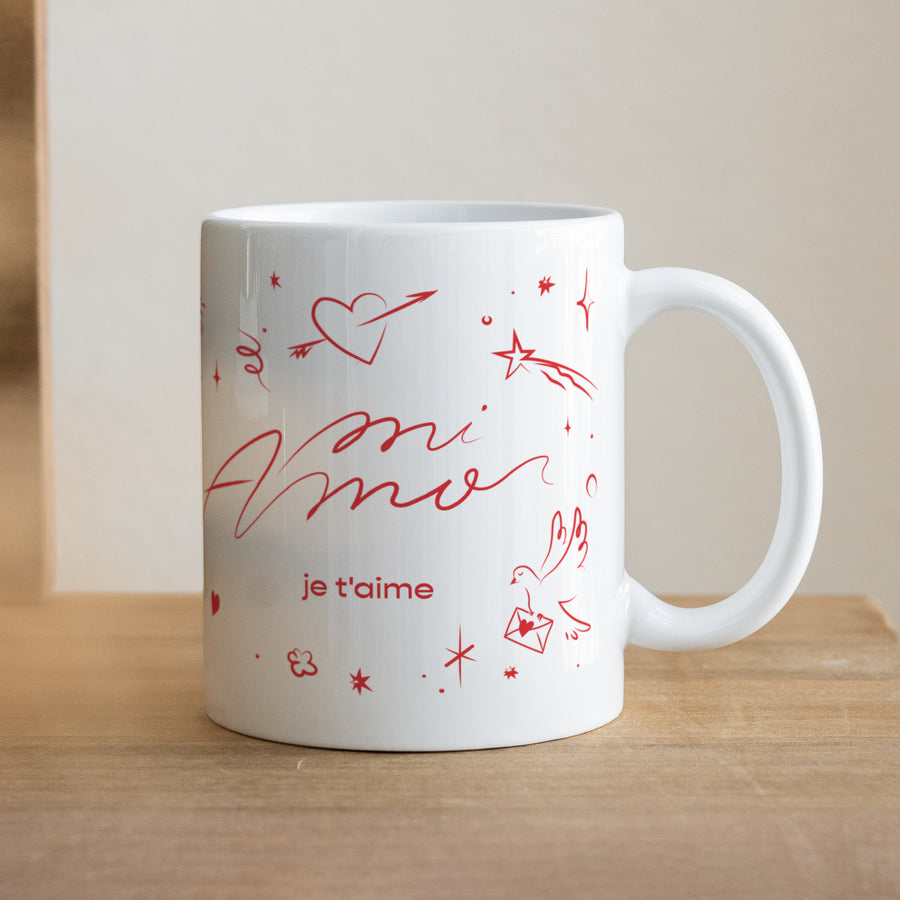Mug Objets Blanc Love drawings photo