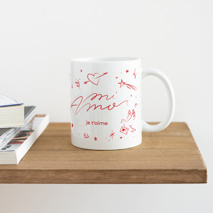 Mug Objets Blanc Love drawings photo N° 4