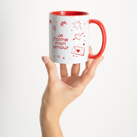 Mug Objets Rouge Love drawings