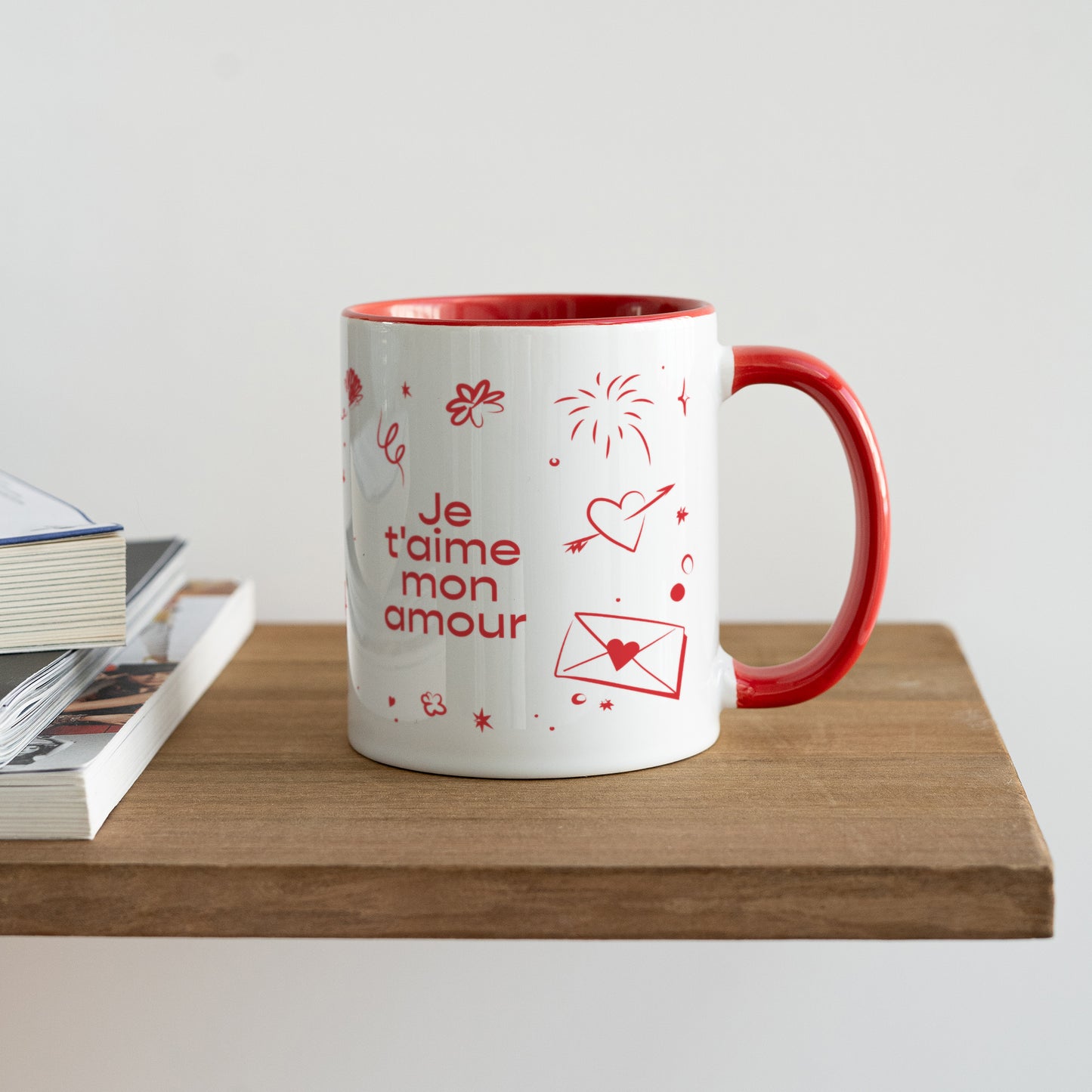 Mug Objets Rouge Love drawings photo N° 4