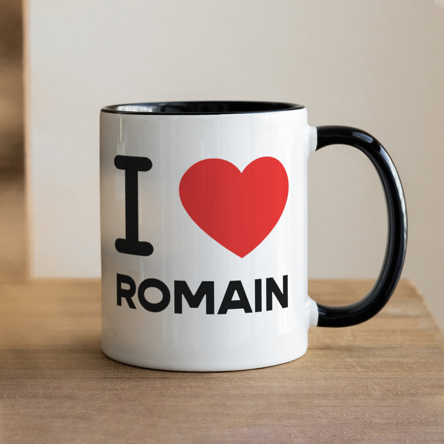 Mug Objets Noir I love... photo