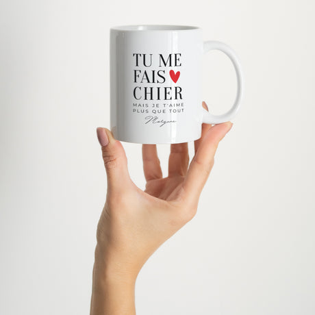 Mug Objets Blanc Tu me fais...