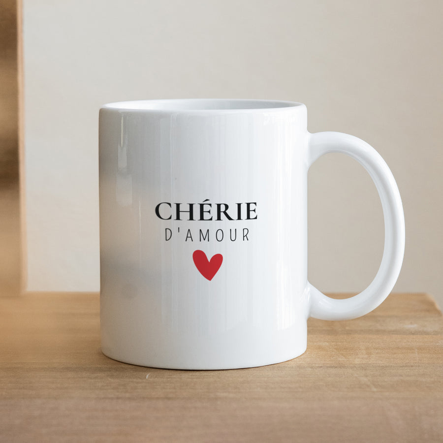 Mug Objets Blanc Chérie d'amour photo
