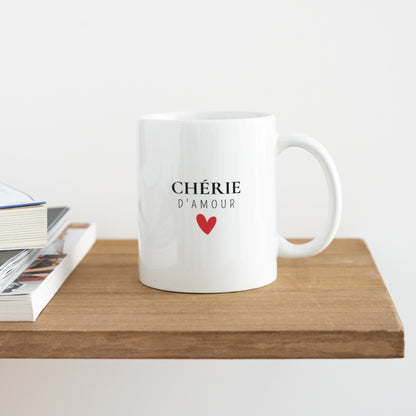 Mug Objets Blanc Chérie d'amour photo N° 4