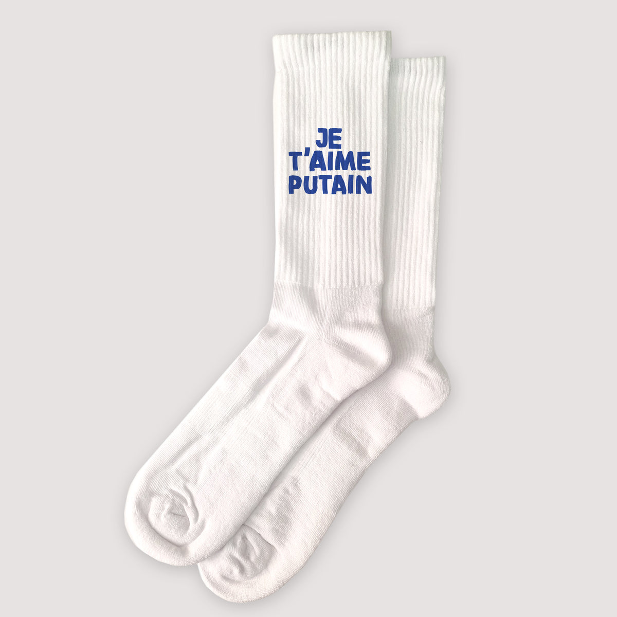 Chaussettes homme Blanches Je t'aime III photo N° 1