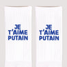Chaussettes homme Blanches Je t'aime III photo N° 3