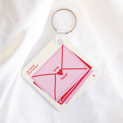 Porte-clés Objets Carré Love letter photo N° 1