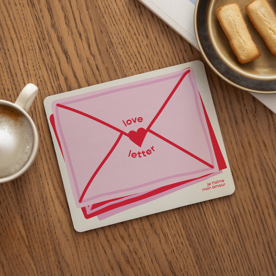 Tapis de souris Objets Rectangle Love letter photo