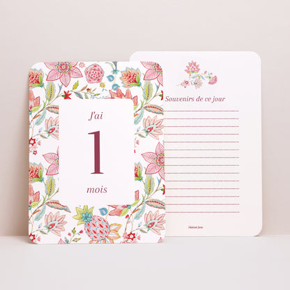 Carte étape bébé Naissance Lot de 12 Kamae photo N° 4