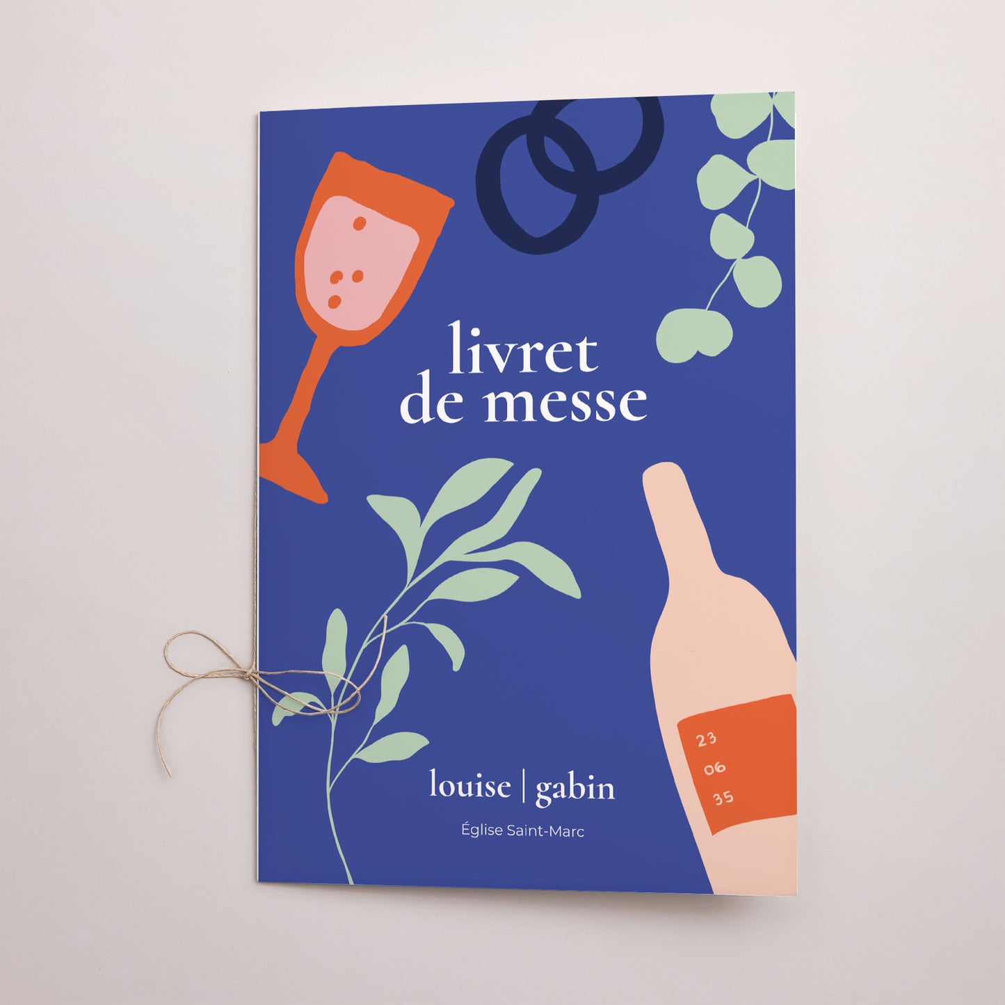 Livret de messe Mariage Double volet Good time photo N° 1