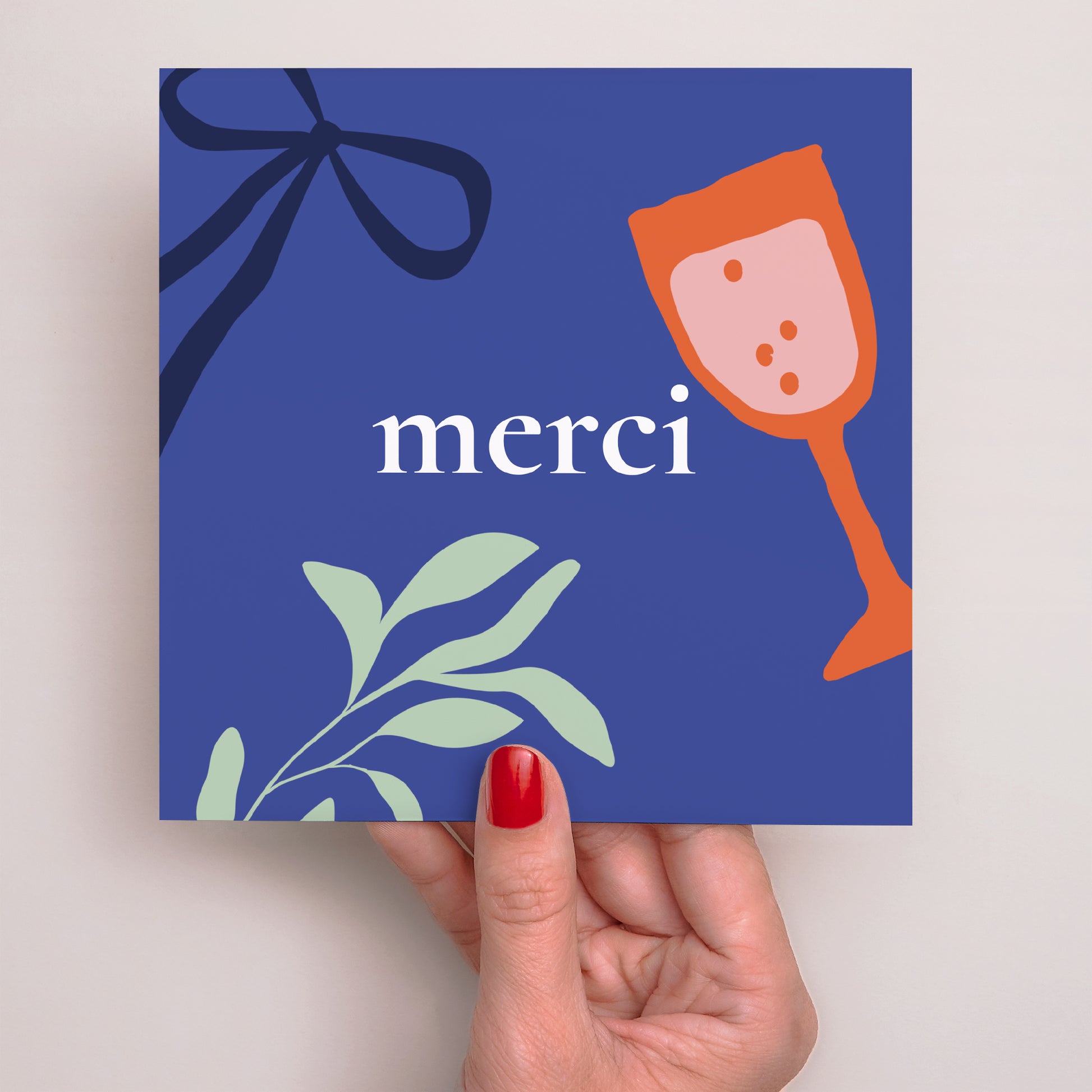 Remerciements Mariage Simple carré Good time photo N° 2