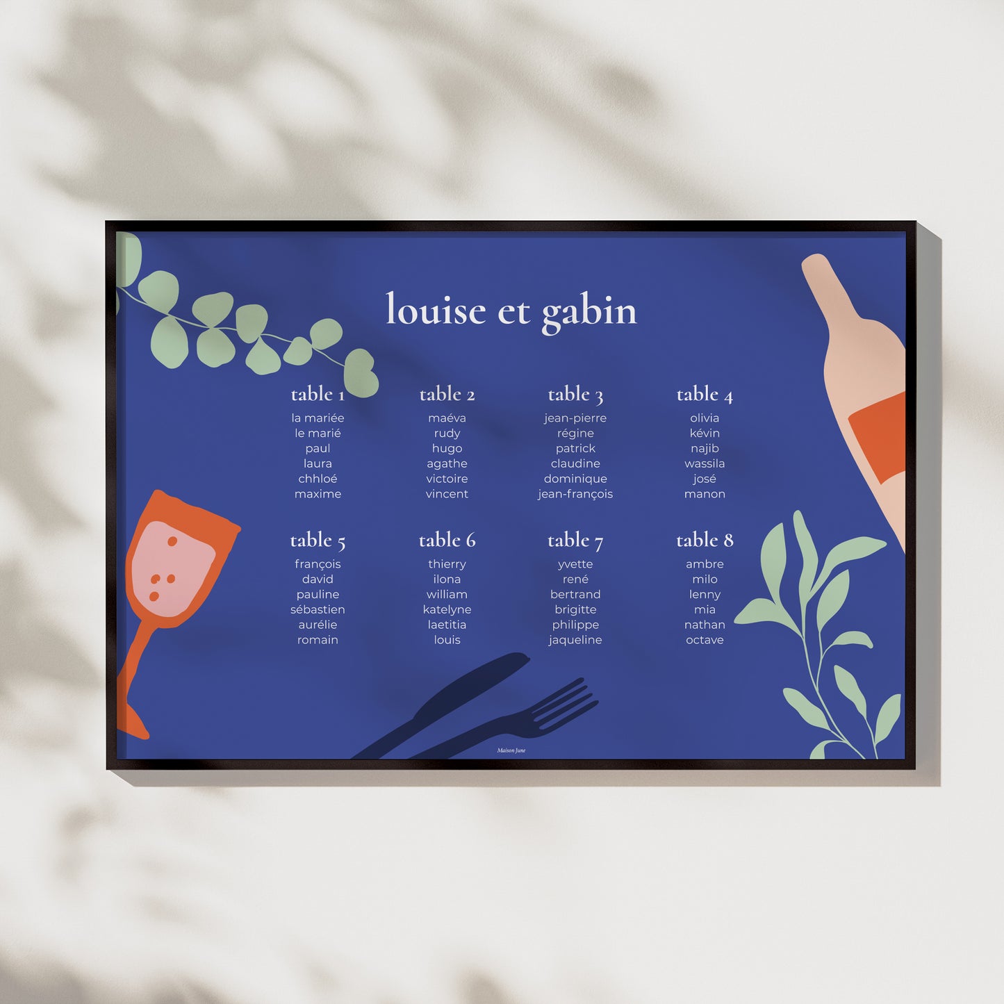 Plan de table Mariage Paysage 90 x 60 cm Good time photo N° 1