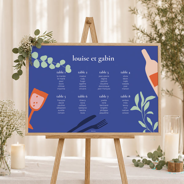 Plan de table Mariage Paysage 90 x 60 cm Good time photo