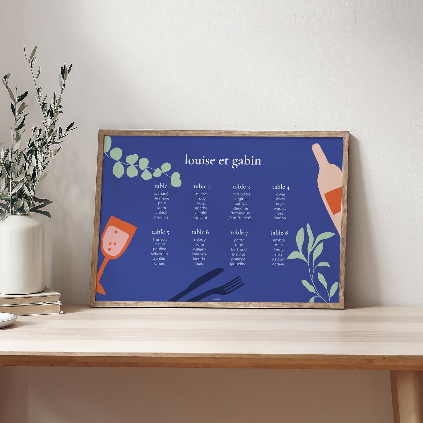 Plan de table Mariage Paysage 90 x 60 cm Good time photo N° 2