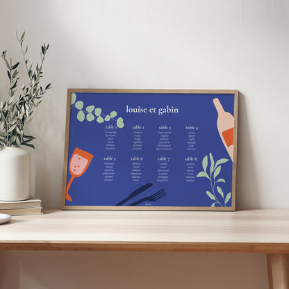 Plan de table Mariage Paysage 90 x 60 cm Good time photo N° 2