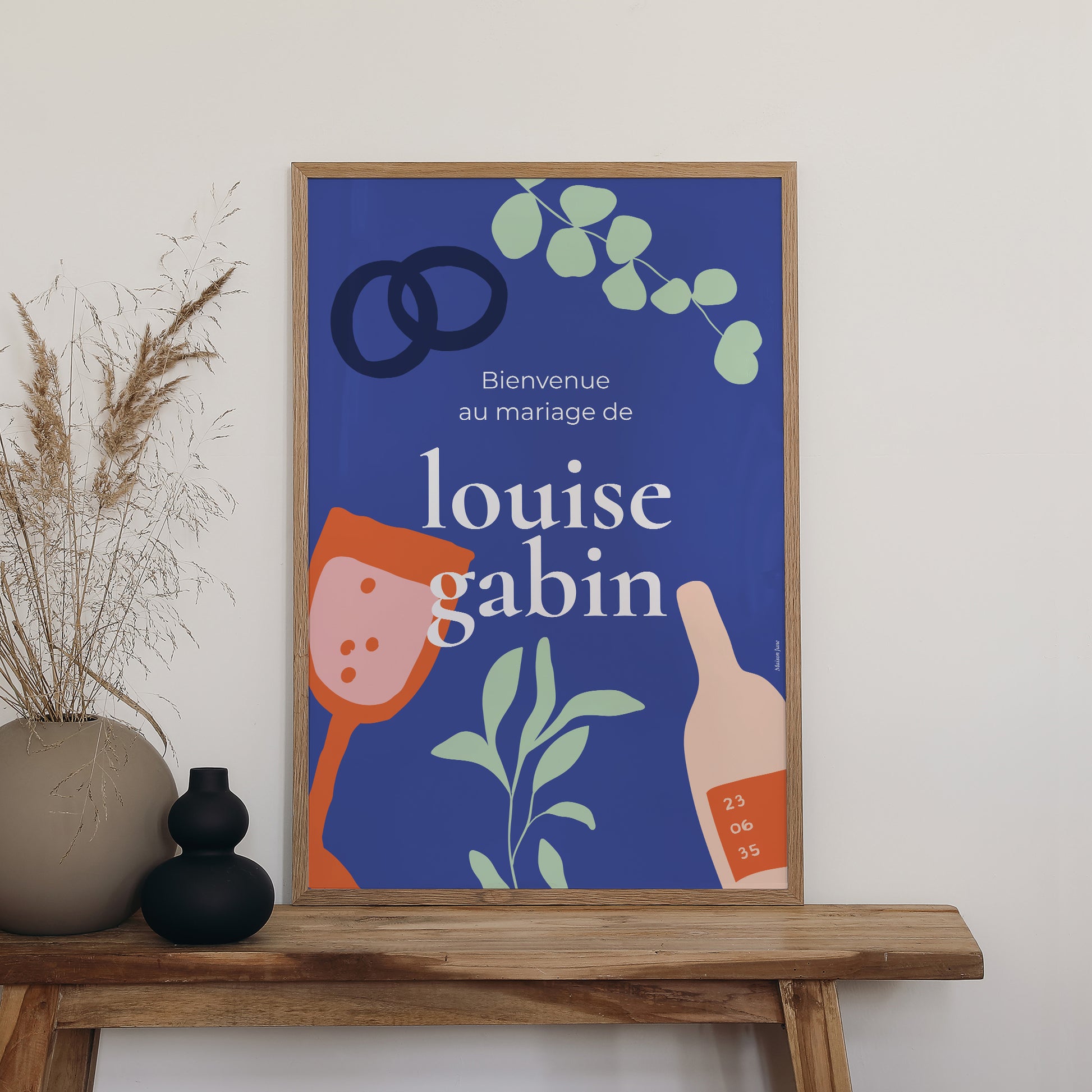 Panneau bienvenue Mariage Portrait 60 x 90 cm Good time photo N° 2