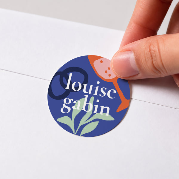 Sticker Mariage Rond Good time photo