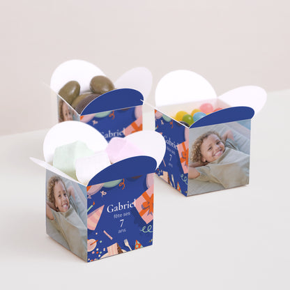 Boîte à bonbons Anniversaire Enfant Ouverture papillon Bienvenue à la fête photo N° 3