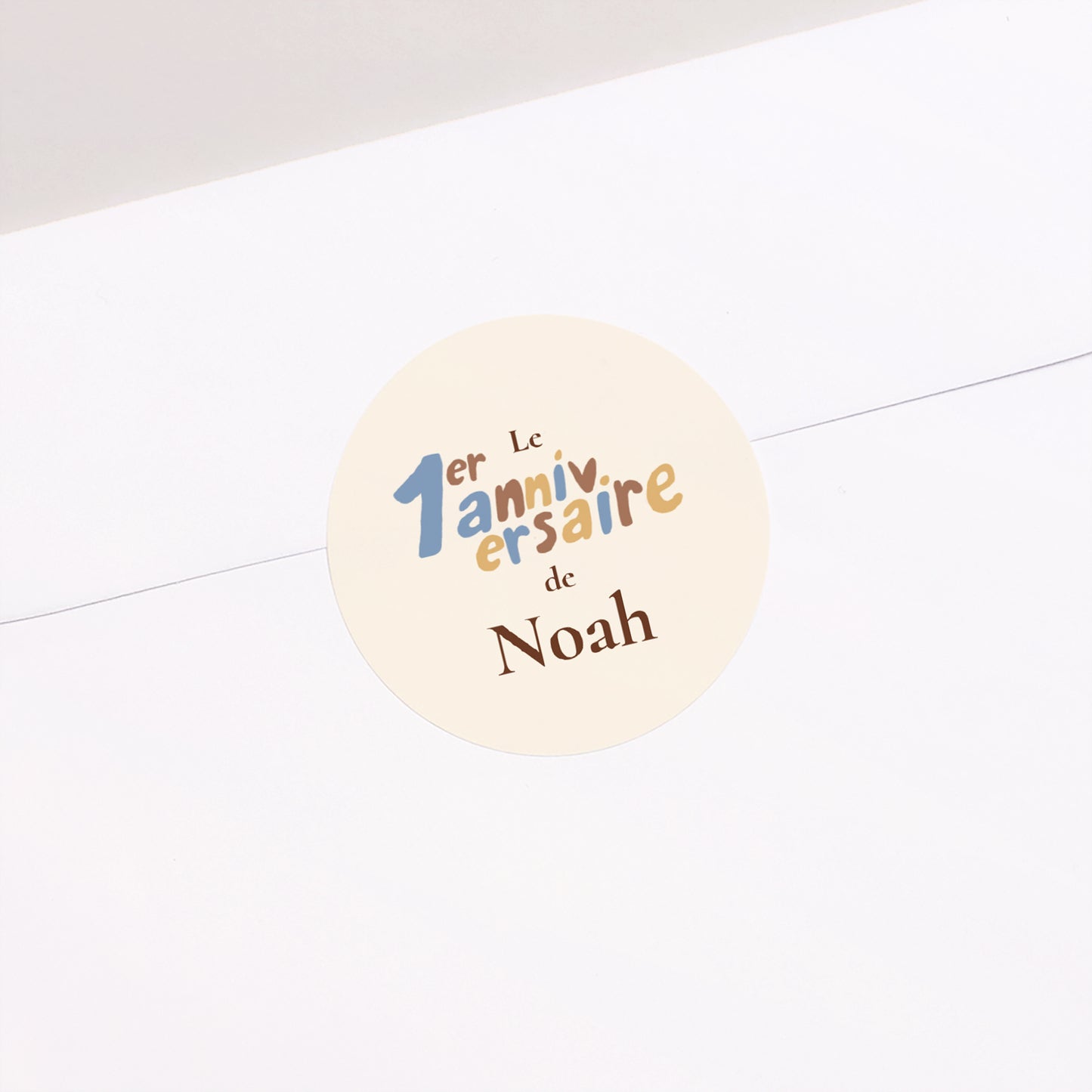 Sticker Anniversaire Enfant Rond Anniversaire ourson photo N° 2