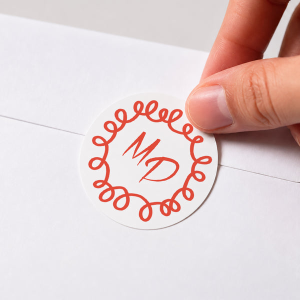 Sticker Mariage Rond La Dolce Vita photo