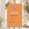 Panneau bienvenue Anniversaire Enfant Portrait 60 x 90 cm Le chat orange photo N° 1