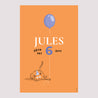 Panneau bienvenue Anniversaire Enfant Portrait 60 x 90 cm Le chat orange photo N° 2