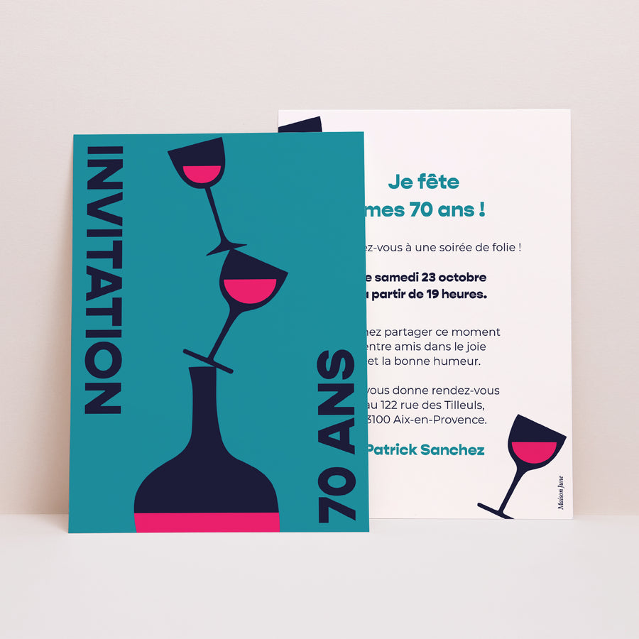 Invitations Anniversaire Adulte Portrait A la tienne ! photo