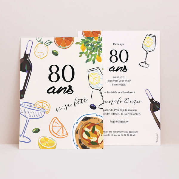 Invitations Anniversaire Adulte Portrait La Dolce Vita II photo