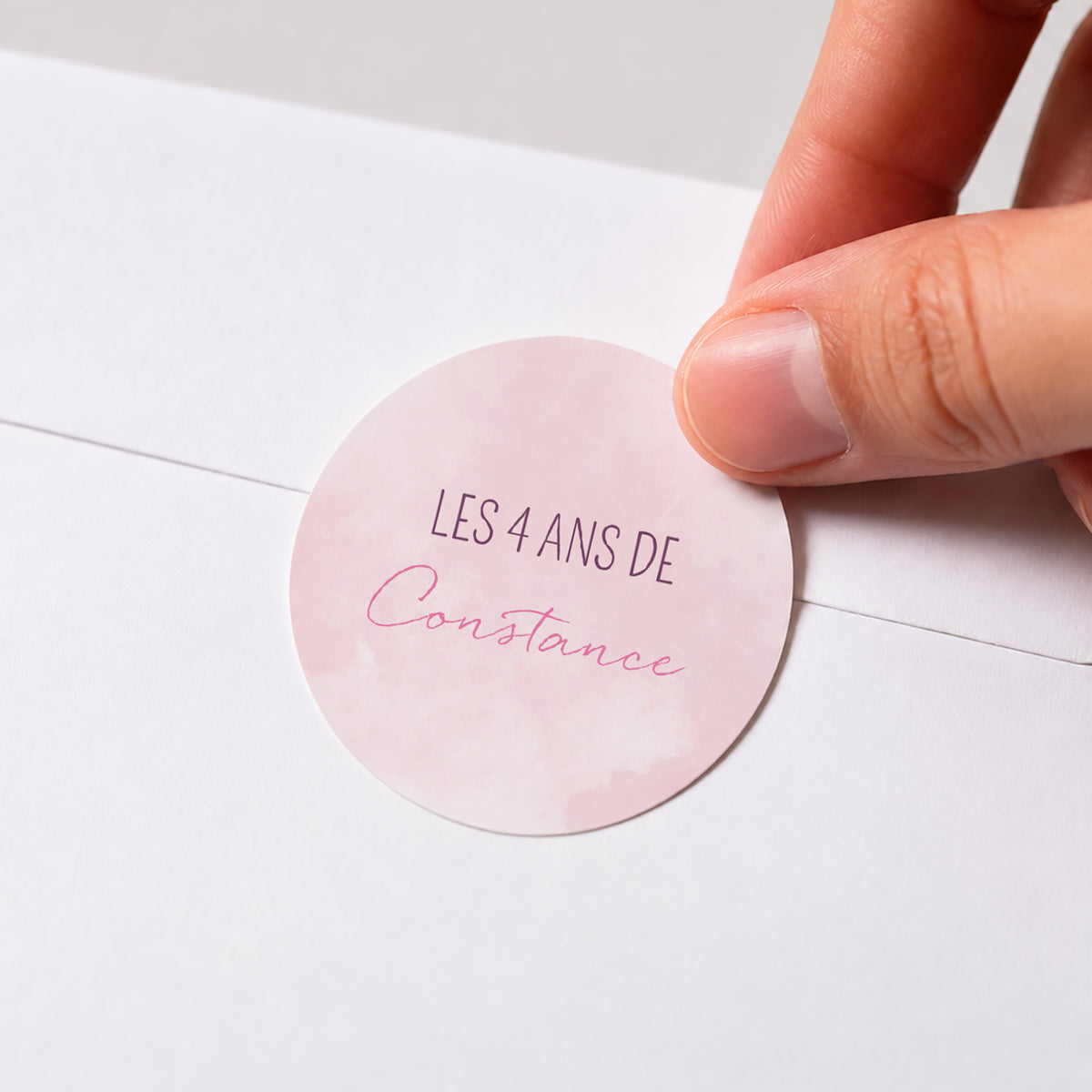 Sticker Anniversaire Enfant Rond Le château de princesse photo