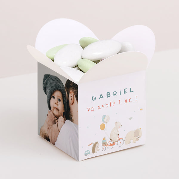 Boîte à bonbons Anniversaire Enfant Ouverture papillon Ma fête d'anniversaire ! photo