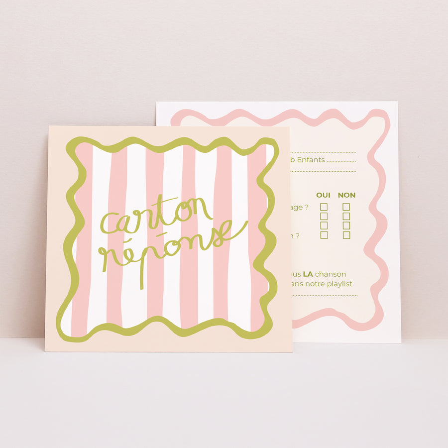 Carton réponse Mariage Carré Lisette photo
